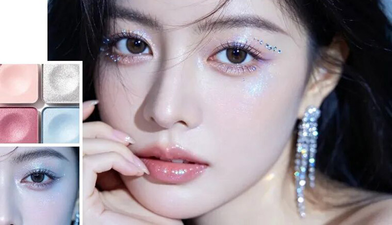 Diamond White and Blue Pearl pigment