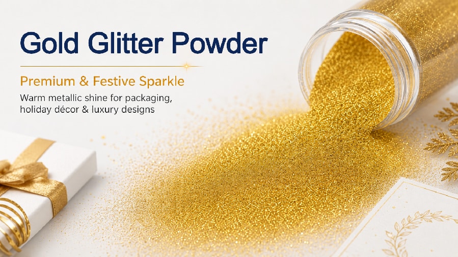 iSuoChem gold and silver glitter powder for premium packaging and festive decoration