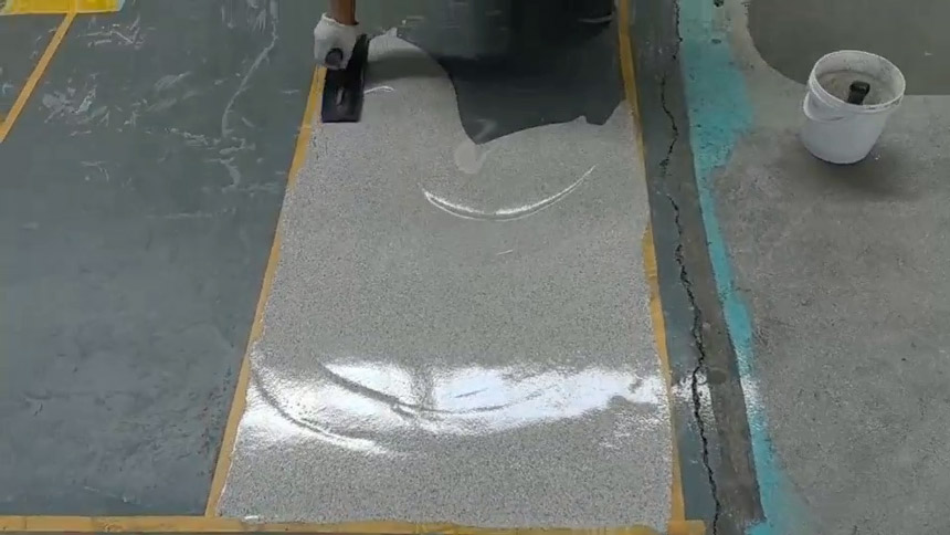 Self-leveling Colored Sand Epoxy Coating Construction