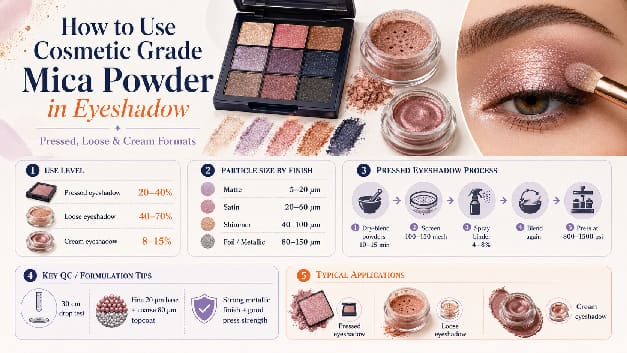 Pressed eyeshadow palette production bench with dry-blending and pressing equipment