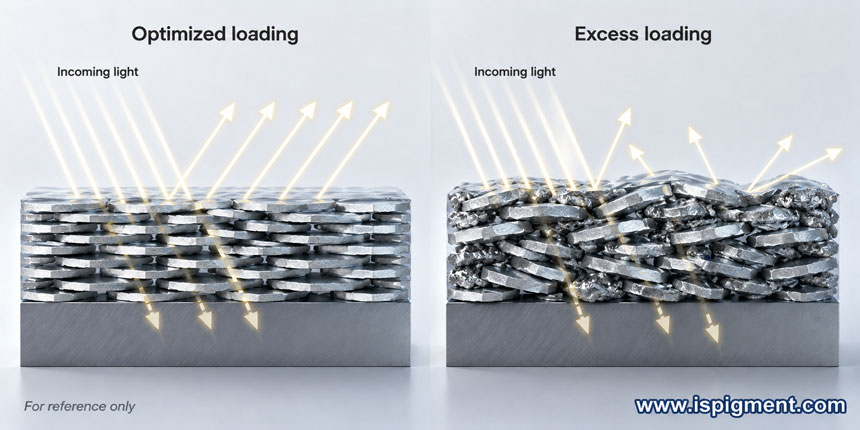 aluminum-paste-optimized-vs-excess-pigment-loading