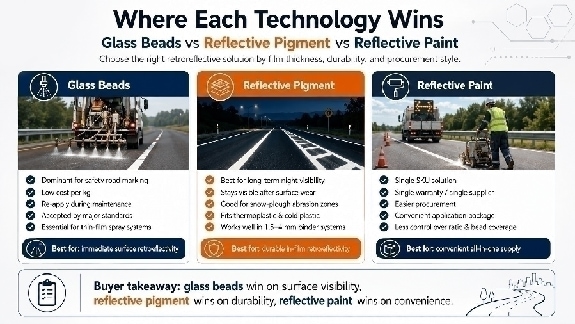 Retroreflective road marking line glowing under vehicle headlights at night